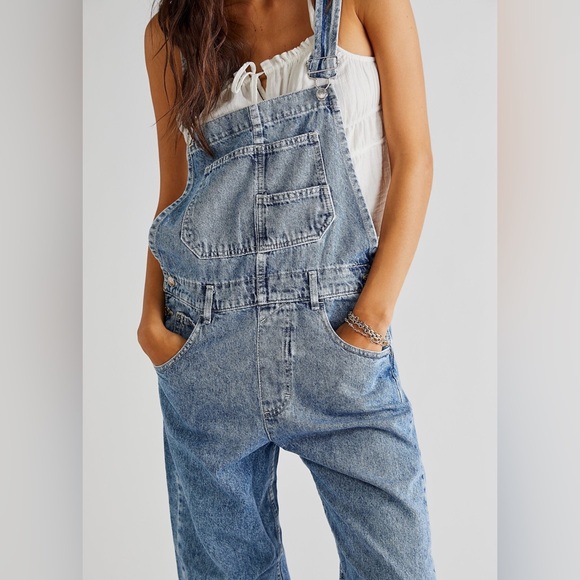 We The Free Ziggy Denim Overall in Powder Blue size XL - Picture 3 of 11